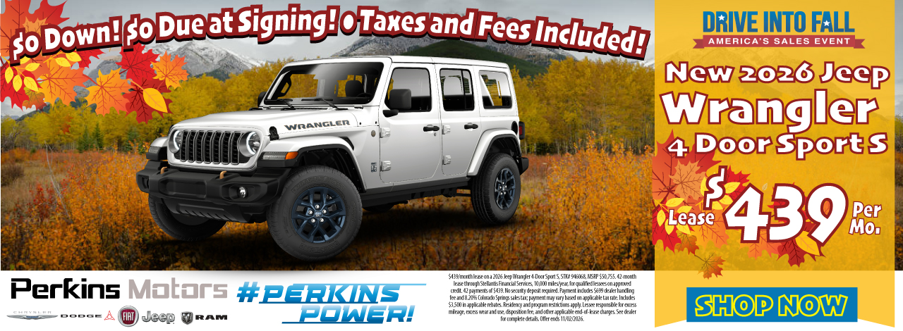New 2026 Jeep Wrangler Sport for $439 a month $0 Down